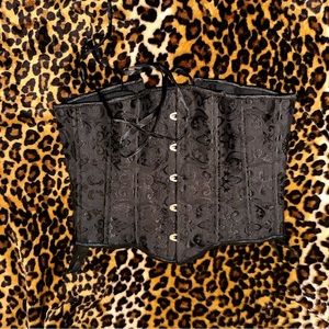 black underbust corset